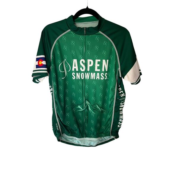 Primal Men's Biking Shirt Size Large, Back‎ Pockets Aspen Snowmass, Colorado - Picture 1 of 8
